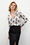 Patterned Plain Shirt - Black - 5