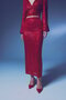 Sequined Long Skirt - RED - 6