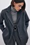Buttoned Stamp Coat - Black - 6