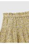 Girl's Blue-Green All-Over Printed Pleated Drawstring Waist Skirt - 3