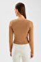 V Neck Crop Knitwear - Mink - 5