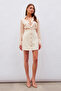 Button Detailed Mini Skirt Beige - 6