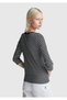 Women's Black 100% Cotton Striped Logo Boat Neck Three Quarter Sleeve T-Shirt - 3