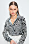 Patterned Plain Shirt - Black - 4