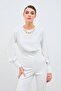 Necklace Detailed Crop Blouse - Ecru