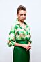 Floral Patterned Loose-Fit Shirt - Green-Olive Green - 5