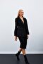 Belted Tweed Jacket - Black - 3