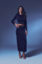 Shoulder Pad Pack Glitter Blouse - Navy Blue - 3
