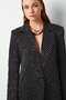 Stripe Patterned Jacket - Black - 2