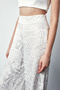 Patterned Loose Trousers - Ecru - 7