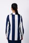 Striped Plain Shirt - Navy Blue - 6