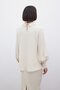 Blouse with Shiny Stones on the Collar - Beige - 8