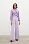 Waist Detailed Trousers - Lilac - 2