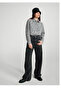 Women's Gray Patterned 100% Cotton Patterned Regular Fit Shirt