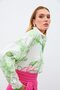 Multicolor Patterned Loose Shirt - Green - 6