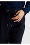 Women's Navy Blue Elastic Waist Trousers - 6