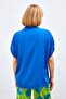 Casual Shirt with Sleeve Detail - Sax Blue - 6