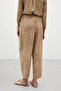 Sunken Patterned Trousers - Camel - 8