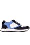 - Navy Blue, Blue Suede, White Leather Lace-Up Men's Casual Shoes 101-7057-H1071