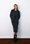 Buttoned Tweed Short Jacket - Black - 7