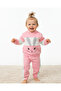 Baby Girl Rabbit Printed Sweathirt Set / Top and Bottom Set
