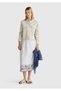 Women's White 100% Cotton Strap Skirt Hem Embroidered Midi Length Dress - 5