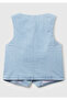 Women's Light Blue 100% Cotton Samre Denim Vest - 4