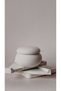 Raw Painted Object Decorative Nordic Round Patterned Tiny Box Jewelry Dish Jewelry Box Candle Holder (6.5*4 cm)