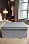 Set of 2 Mega Multi-Purpose Storage Boxes Gray Polka Dot Toy and Clothing Organizer Storage Bins 40X60X30 cm - 3