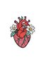 Floral Heart Car, Motorcycle, Helmet, Laptop, Glass Sticker 16X12 cm