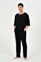 100% Cotton Casual Muslin Black Pajama Set up to 10XL