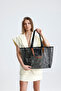 Women's Black Mesh Transparent Large Size Beach And Shopping Shopper Tote Shoulder Bag - 4