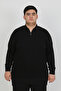Men's Plus Size Polo Neck Zip-Up Knitwear
