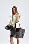 Women's Black Mesh Transparent Large Size Beach And Shopping Shopper Tote Shoulder Bag - 8