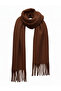 Puffy Brown Soft Textured Women's Scarf Shawl Shoulder Wrap 50 X 190 cm Valentine's Day - 4
