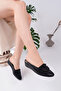 Women's Black Snake Pattern Bow Closed Toe Stylish House Slippers - 2