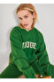 Green Printed Women's Sweatshirt - Crew Neck, Soft Loose Fit Jxjada - 4