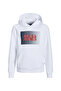 White Boy's Hooded Long Sleeve Elastic Printed Sweatshirt Jjecorp Logo Sweat H - 3