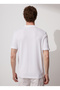 Jacket Collar Basic Plain White Men's Sweater Vartosu - 5