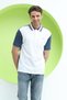 Men's Double Color Polo Neck T-Shirt Petrol