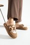 Tan Bow Tie Plush Toy Winter Women's Slippers - 3