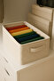 2 Pieces 45X30X20 Large Cream Steel Frame Cabinet Interior Shelf Organizer Foldable Clothing Organizer