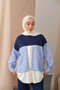 Women's Double Garni Detail Suit Navy Blue - 6