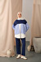 Women's Double Garni Detail Suit Navy Blue - 8
