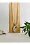 Stainless 316L Steel Vintage Flower Natural Stone Painting Thin Italian Chain Gold Necklace (Vip Item) - 2