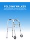 Folding Lightweight Aluminium Aid Walker with Wheels Adjustable Height & Anti-Slip Rubber Tips - 2