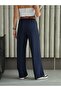 Women's Elastic Waist Belted Flowy Loose Palazzo Fabric Trousers - 5