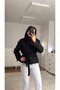 Stand Collar and Jacket Collar Black Premium Trench Coat Jacket - 3
