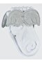 Angel Winged 3-11 Years Old Girl's Socks - White 7-8 Years Old