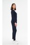 Women's Navy Blue Women's Ribbed Report & Sweatpants, Casual Home Wear Pajamas Set - 3